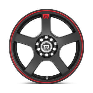 Motegi MR116 FS5 Matte Black W/ Red Stripe 17x7 +40 4x100|4x108mm 72.6mm - Wheelwiz