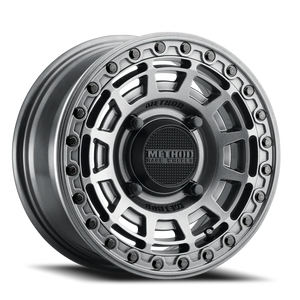 Method Race Wheels MR415 Beadlock UTV Graphite W/ Gloss Graphite Ring 15x7 +38 4x136mm 106mm