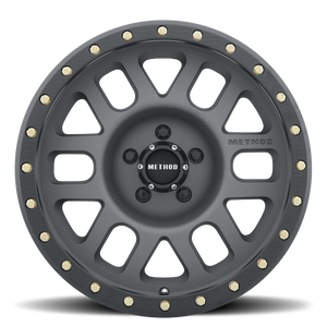 Method Race Wheels MR309 Grid TITANIUM - MATTE BLACK LIP 17x8.5 0 5x127mm 94mm - WheelWiz