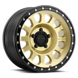 Method Race Wheels MR315 GOLD - BLACK LIP 18x9 +18 5x150mm 110.5mm - WheelWiz