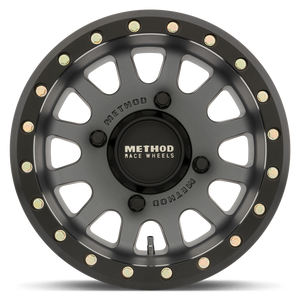 Method Race Wheels MR401 UTV Beadlock TITANIUM - MATTE BLACK RING 14x7 +38 4x156mm 132mm - WheelWiz