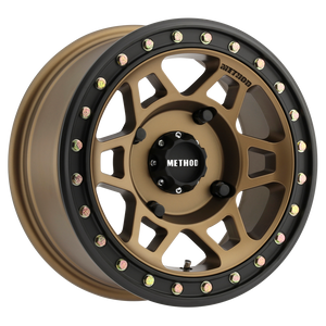 Method Race Wheels MR405 UTV Beadlock METHOD BRONZE - MATTE BLACK RING 15x7 +38 4x156mm 132mm - WheelWiz
