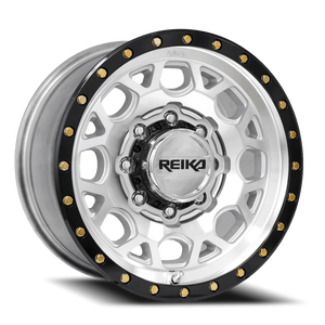 Reika R45 Machined / Gloss Black Ring 17x9 +18 8x165.1mm 125.2mm - Wheelwiz