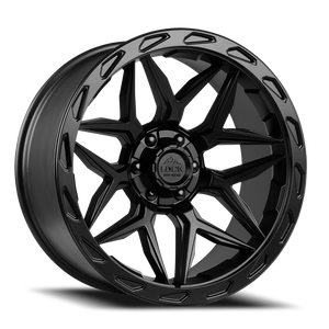 Lock Offroad Matrix Matte Black W/ Matte Black Ring 17x9 -12 6x135|6x139.7mm 106.2mm