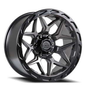 Lock Offroad Matrix Matte Grey W/ Matte Black Ring 20x10 -18 5x127|5x139.7mm 87.1mm