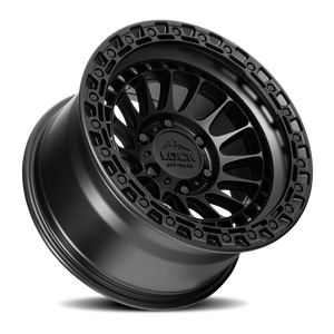 Lock Offroad Mojave Matte Black W/ Matte Black Ring 17x9 +1 8x180mm 124.3mm