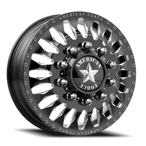 American Force N20 Massive DRW Gloss Black W/ Milled 24x8.25 +169 8x225mm 170mm - Wheelwiz