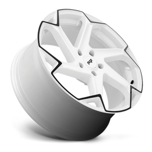 Niche M257 FLASH Gloss White W/ Black 20x9 +35 5x120mm 72.6mm - Wheelwiz
