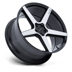 Niche NC283 MODENA Gloss Black W/ Machined Face 22x10.5 +38 5x112mm 66.6mm - Wheelwiz