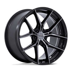Niche NC279 PRODIGY 5 Gloss Black Dark Tinted Clear 19x8.5 +35 5x114.3mm 72.6mm