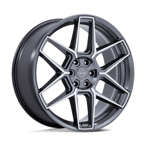 Niche NC281 RISE Anthracite W/ Machined Face 22x9.5 +38 5x114.3mm 72.6mm
