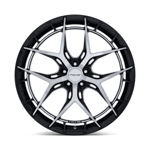 Niche NC286 RIVIERA Gloss Black W/ Machined Face 20x11 +50 5x114.3mm 72.6mm - Wheelwiz
