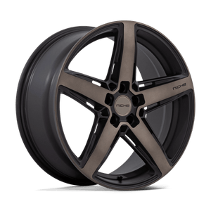 Niche M271 TERAMO Matte Black W Double Dark Tint 20x9 +25 5x112mm 66.6mm - Wheelwiz