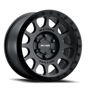 Method Race Wheels NV MR305 Matte Black W/ Gloss Black Lip 18x9 +18 8x170mm 130.81mm