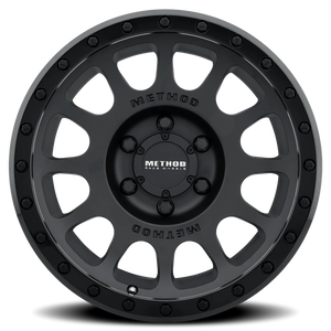 Method Race Wheels NV MR305 Matte Black W/ Gloss Black Lip 18x9 +18 8x170mm 130.81mm