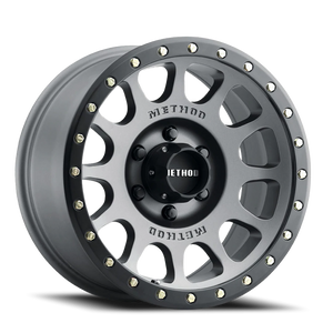 Method Race Wheels NV MR305 Titanium W/ Matte Black Lip 17x8.5 0 5x139.7mm 108mm