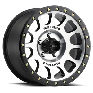Method Race Wheels NV MR305 Black W/ Machined Face-Black Street Loc 16x8 0 5x114.3mm 83mm