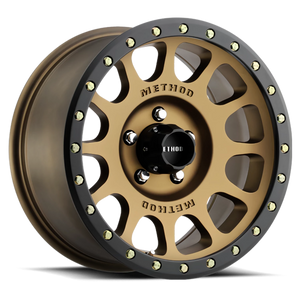 Method Race Wheels NV MR305 Method Bronze W/ Black Street Loc 18x9 0 5x150mm 116.5mm