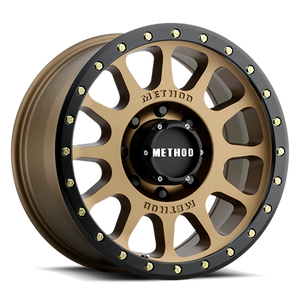 Method Race Wheels NV MR305 Method Bronze W/ Black Street Loc 18x9 +18 8x170mm 130.81mm - Wheelwiz