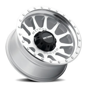 Method Race Wheels NV MR605 Machined Silver W/ Clear Coat 20x10 -24 8x165.1mm 121.3mm - Wheelwiz