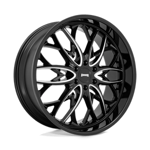 DUB S263 OG Gloss Black Milled 24x10 +30 6x135mm 87.1mm - Wheelwiz