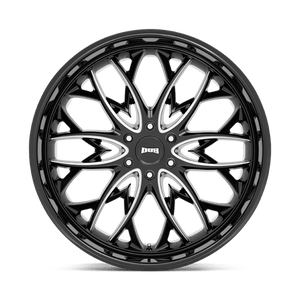DUB S263 OG Gloss Black Milled 22x9.5 +25 6x139.7mm 106.1mm - Wheelwiz