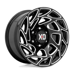 XD Series XD860 ONSLAUGHT Gloss Black Milled 20x12 -44 5x127mm 71.5mm - Wheelwiz