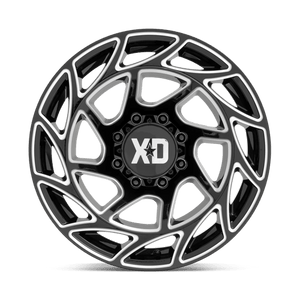 XD Series XD860 ONSLAUGHT Gloss Black Milled 20x10 -18 8x165.1mm 125.1mm - Wheelwiz