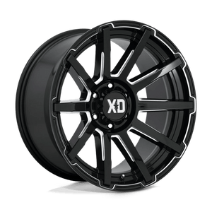 XD Series XD847 OUTBREAK Gloss Black Milled 20x10 -18 5x127mm 71.5mm - Wheelwiz