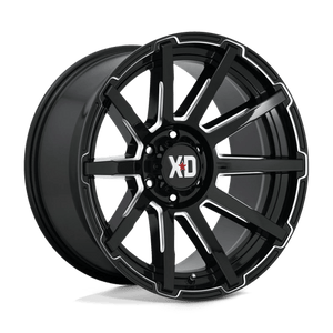 XD Series XD847 OUTBREAK Gloss Black Milled 20x9 +30 5x150mm 110.1mm - Wheelwiz