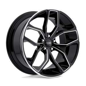 Foose F150 OUTCAST Gloss Black Milled 20x8.5 +35 5x120mm 72.6mm - Wheelwiz