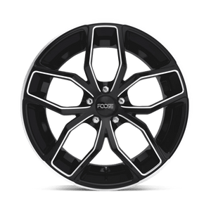 Foose F150 OUTCAST Gloss Black Milled 18x8 +40 5x120mm 72.6mm - WheelWiz