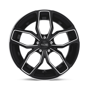Foose F150 OUTCAST Gloss Black Milled 20x8.5 +35 5x120mm 72.6mm - Wheelwiz