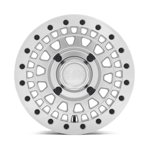 Black Rhino PARKER UTV BEADLOCK Silver W/ Mirror Cut Face 15x7 +51 4x110mm 80.2mm - Wheelwiz