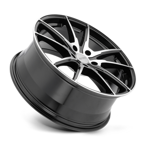 Petrol P0A Gloss Black W/ Mach Cut Face 18x8 +35 5x120mm 76.1mm - Wheelwiz