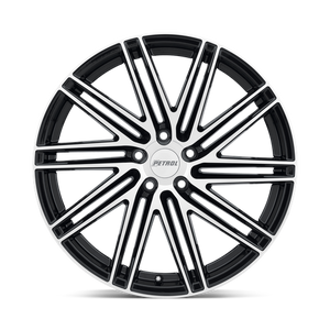 Petrol P1C Gloss Black W/ Mach Cut Face 20x8.5 +35 5x120mm 76.1mm