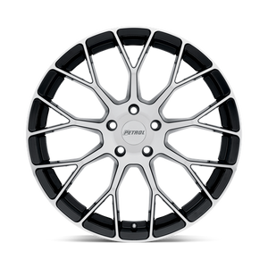 Petrol P2B Gloss Black W/ Mach Cut Face 17x8 +35 5x120mm 76.1mm - Wheelwiz