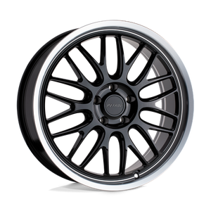 Petrol P4C Gloss Black W/ Mach Cut Lip 18x8 +40 5x115mm 76.1mm