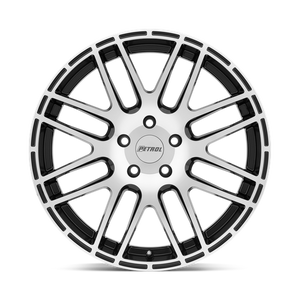 Petrol P6A Gloss Black W/ Mach Cut Face 18x8 +40 5x112mm 72.1mm - Wheelwiz