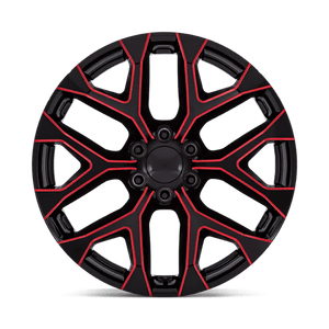OE Creations PR177 Gloss Black Red Milled 24x10 +24 6x139.7mm 78.1mm - Wheelwiz