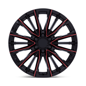 OE Creations PR223 Gloss Black Milled Red 26x10 +28 6x139.7mm 78.1mm - Wheelwiz