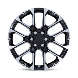 OE Creations PR224 Gloss Black W/ Machined Face 22x9 +28 6x139.7mm 78.1mm