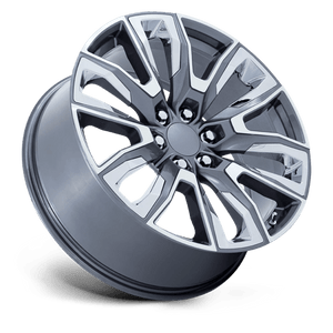 OE Creations PR225 Gloss Gunmetal Mach W/ Chr Acc 22x9 +28 6x139.7mm 78.1mm