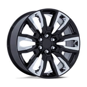 OE Creations PR225 Gloss Black W/ Chrome Accents 22x9 +28 6x139.7mm 78.1mm