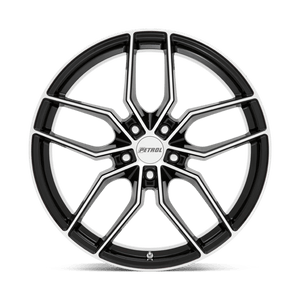 Petrol P5C Gloss Black W/ Mach Cut Face 17x8 +40 5x112mm 66.6mm - Wheelwiz