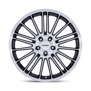 Petrol PE001 P1D Gloss Black W/ Machined Face 18x8 +35 5x120mm 74.1mm - Wheelwiz