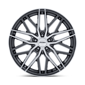 Petrol PE004 P3E Gloss Gunmetal Brs-mach Face 18x8 +40 5x120mm 74.1mm - Wheelwiz