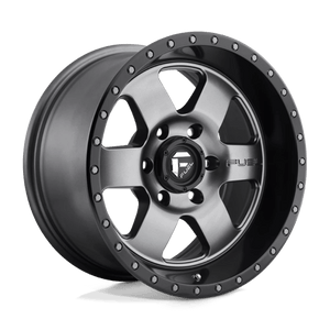 Fuel Offroad D619 PODIUM Matte Gunmetal Black Bead Ring 17x9 +1 6x139.7mm 108mm - Wheelwiz