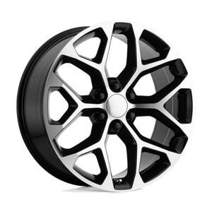 OE Creations PR176 Gloss Black Machined 24x10 +31 6x139.7mm 78.1mm - WheelWiz