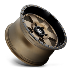 Fuel Offroad D617 PODIUM Matte Bronze Black Bead Ring 17x9 -12 6x139.7mm 108mm - Wheelwiz